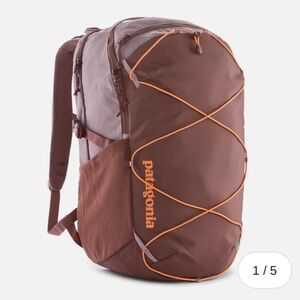 Patagonia Brown Backpack with Orange Accents